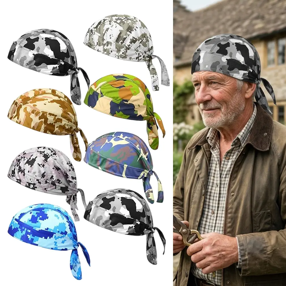 8 PCS Skull Caps for Men Sweat Wicking Cooling Helmet Liner Cycling Motorcycle