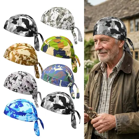 8 PCS Skull Caps for Men Sweat Wicking Cooling Helmet Liner Cycling Motorcycle