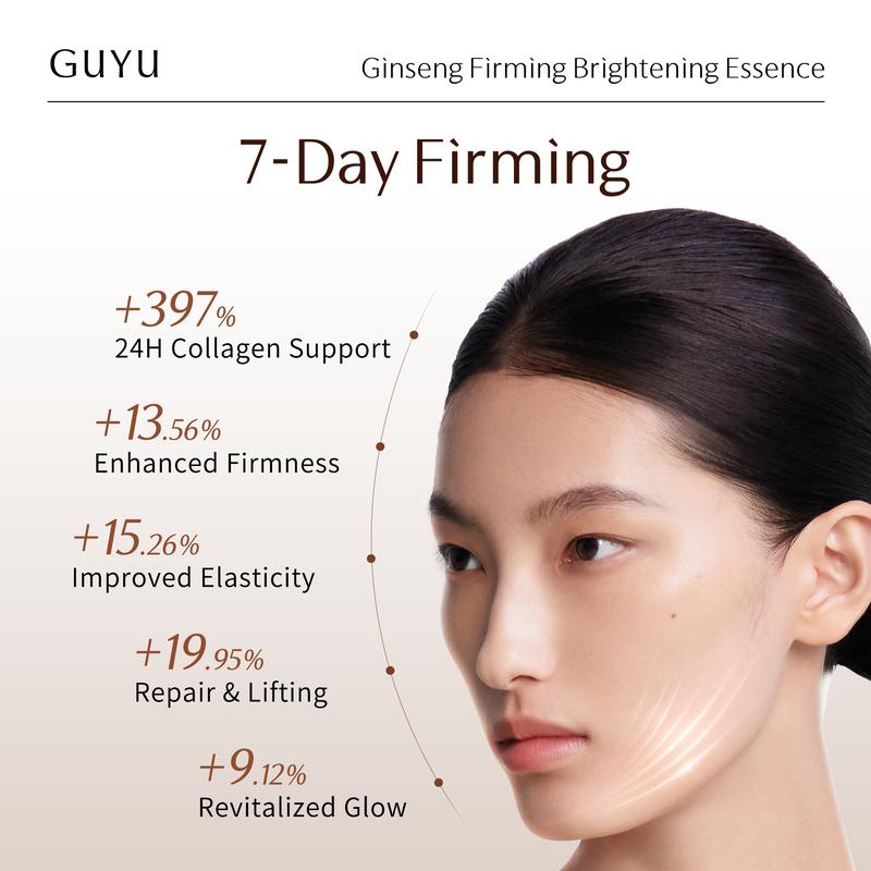 GUYU Ginseng Firming Brightening Essence - 30/60 Tubes, each 1.5ml, Erase parched wrinkles, gentle, single use, skincare, Anti-Wrinkle & Moisturizing Collagen Peptide Serum, stock up, Moisturizer Hydrate Hydrating Moisture, Brightening, New Year Gift
