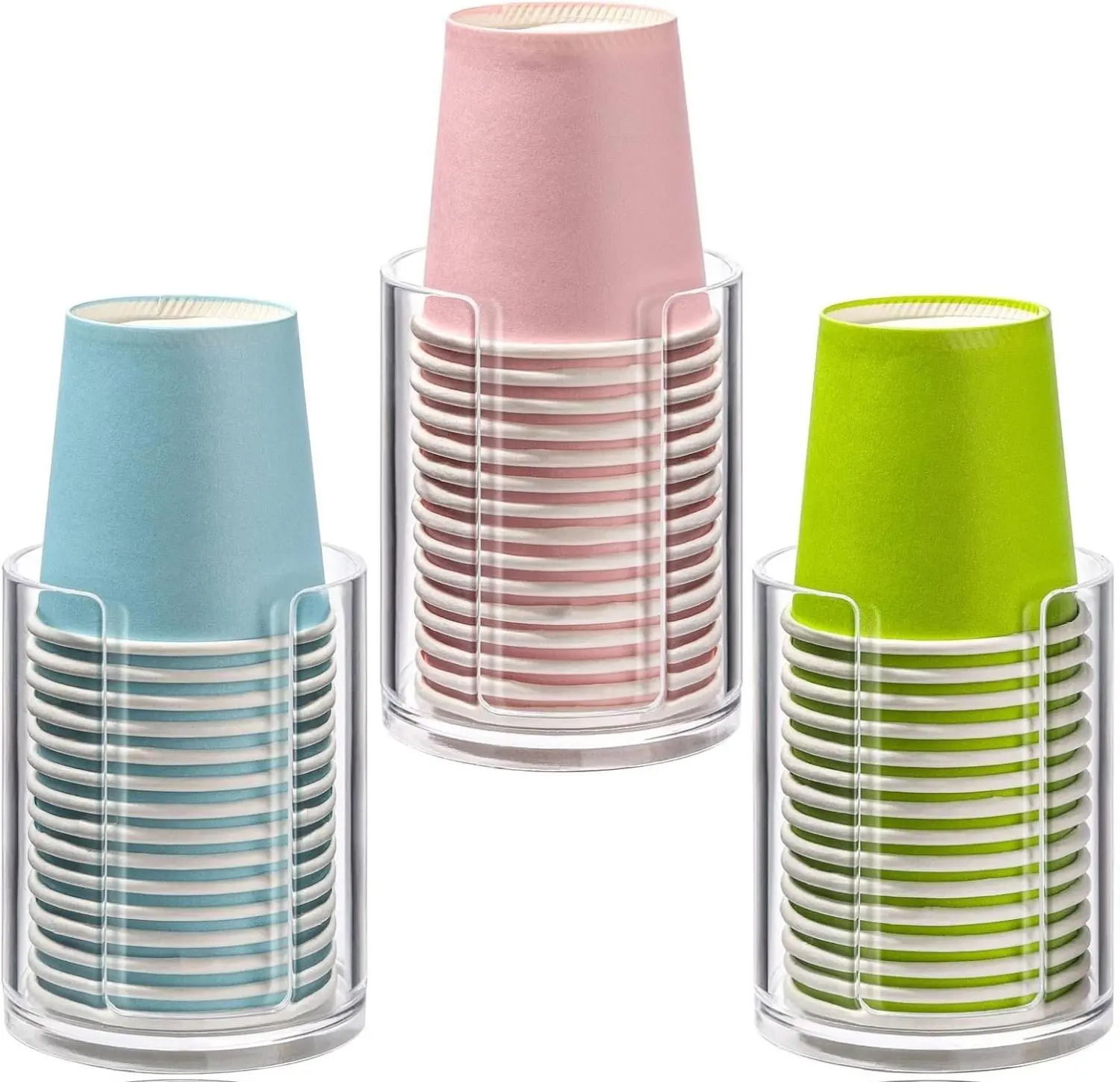 3 Pack Bathroom Cup Dispenser 3 oz Countertop Storage Mouthwash Cups Holder,  Plastic Small Disposable Paper Cup Holders for Bathroom Counter Organiser  Set Hand - TikTok Shop