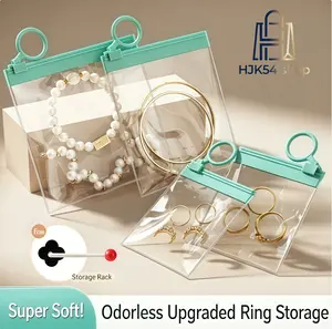 20PCS Clear Jewelry Storage Bags with Ring Pull, Odorless Anti-Tarnish Plastic Pouches, Resealable Zipper Bags for Earrings, Rings & Necklaces, Stackable Organizer for Small Accessories