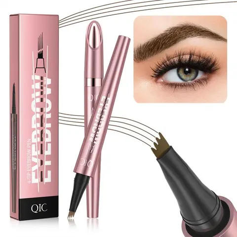 Micro-Fork Tip Eyebrow Pen - Makeup Brow Eyebrow Pencils with Smudge-Proof Formula, Realistic Microblading Effect, Suitable for All Skin Types & Quick Daily Touch-Ups