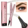 Micro-Fork Tip Eyebrow Pen - Makeup Brow Eyebrow Pencils with Smudge-Proof Formula, Realistic Microblading Effect, Suitable for All Skin Types & Quick Daily Touch-Ups