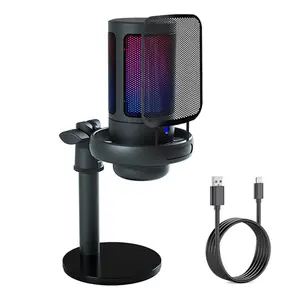 Microphone Stand with Pop Filter – Choose Boom Arm (Desktop Clamp) or Round Base Desk Stand, Both with One Key Mute, Blowout Prevention Cotton, Gain Adjustment Knob – for Gaming, Streaming, Podcast, Recording, Compatible with Blue Yeti, Shure, Rode