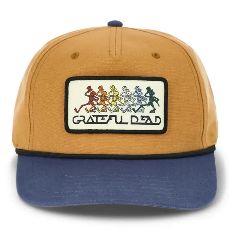 Grateful Dead SnapBack Hat with Colorful Skeletons Dancing Design