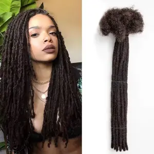 IconikStrands Ultra Soft Handmade Dreadlock Extensions 100% Virgin Human Hair 10 LOCS 10-20 Inches .6 Width Authentic Look & Feel Lightweight No Stiffness Easy Installation Synthetic Braided Wig