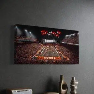 HOT!!!Texas Longhorns “Longhorn Lights” Darrell K Royal Texas Memorial Stadium | College Football | Wall Art