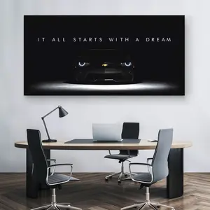 Chevrolet Camaro Dreams Wall Art, Motivational Quote Poster, Sports Car Decor, Gift for Car Lovers