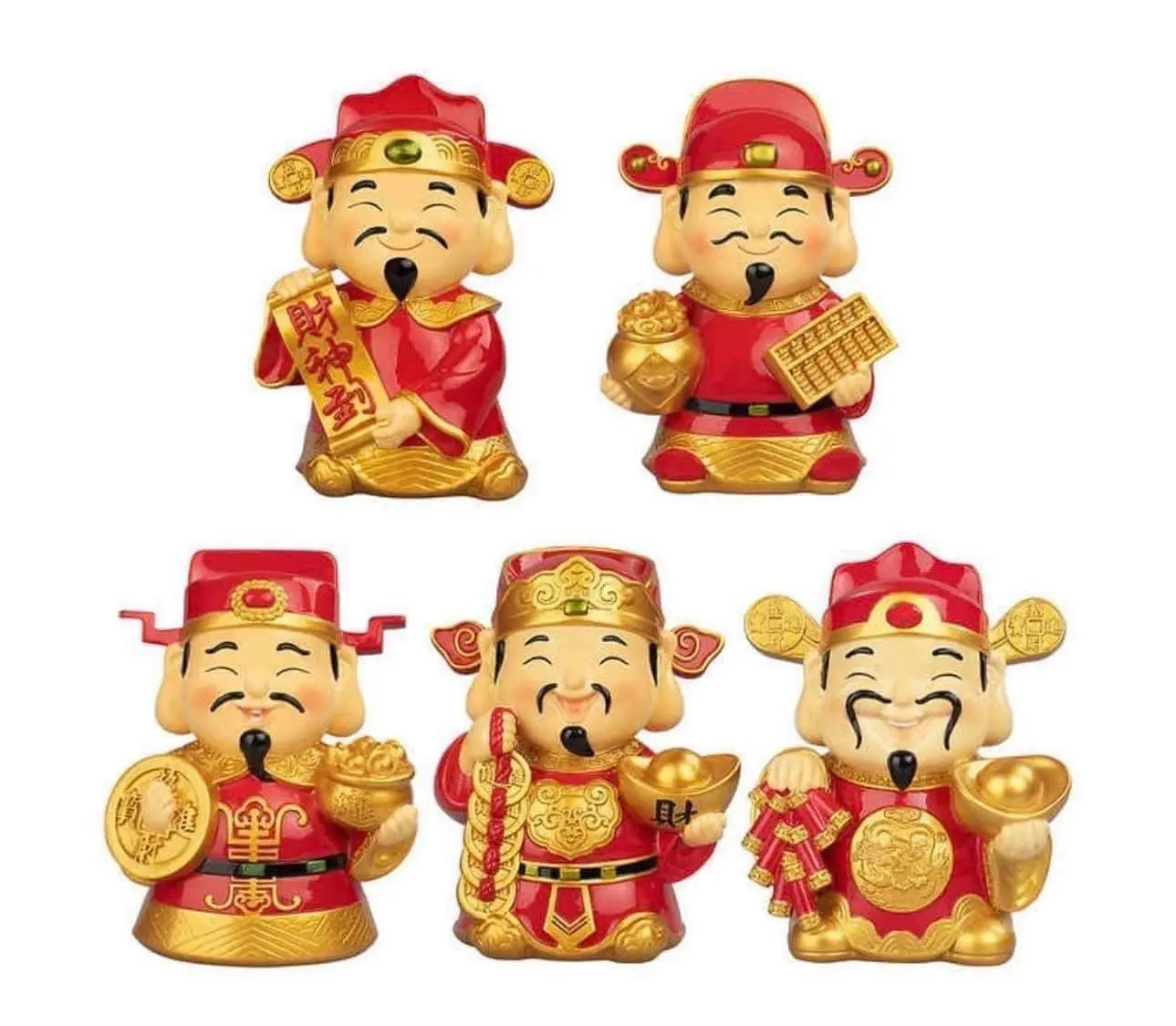 The Five Gods of Wealth Blessings