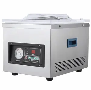 GARVEE Industrial Chamber Vacuum Sealer with Automatic Control, 6.5 Cbm/h Capacity, Stainless Steel Construction, 10.2" Sealing Width, 260W Power - Suitable for Household and Commercial Food Packaging