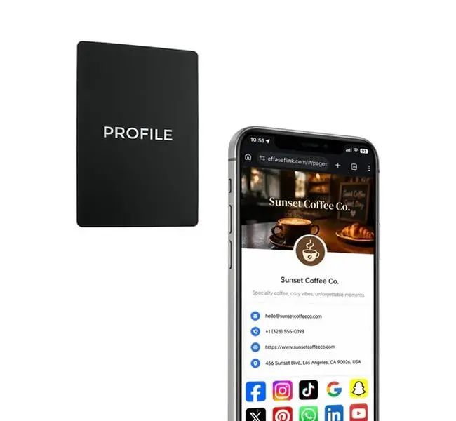 Digital NFC Business Card – Premium Metal – Tap to Share – No Monthly Fee