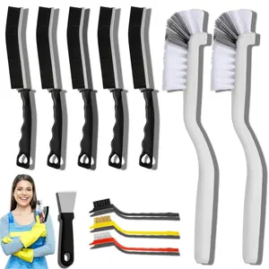 11Pcs Hard Bristle Crevice Cleaning Brush-Thin Gap Cleaning Brush, Small Cleaning Brush, Grout Brush, Kitchen Brush, Cleaning Tools for Toilet, Bathroom, Home, Bathtub, Sink, Household, Window - Home Improvement.