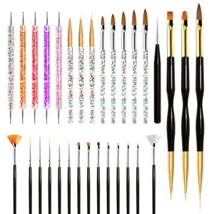 MelodySusie 31Pcs Nail Art Brushes Nail Art Tool Set For Nail Design for Home and Salon Use MelodySusie 31Pcs Nail Art Brushes Nail Art Tool Set For Nail Design for Home and Salon Use