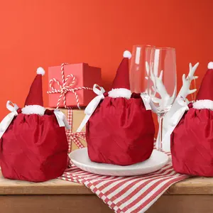 5 Packs ,Christmas Treat Bags ,Drawstring 3D Xmas ,Santa Hat Gift # Fyp. # viral. # foryou # tiktokmademebuyit # makeup # foodtok # homegoods # trendingvideo. # obsessed. # economy