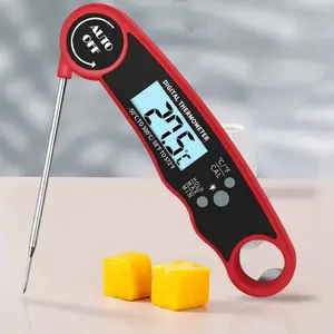Airmsen Digital Food Thermometer for Kitchen & Barbecue Instant Precise Readings High Accuracy IP67 Waterproof Large LCD Display Portable Probe Meat Temperature Guide Auto Shut Off Durable ABS Plastic Body