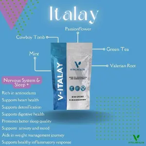 Vital Health V-Italay - Natural Supplement for Nervous System, Mental Health & Sleep Wellness - 60 Capsules - Mexico Origin