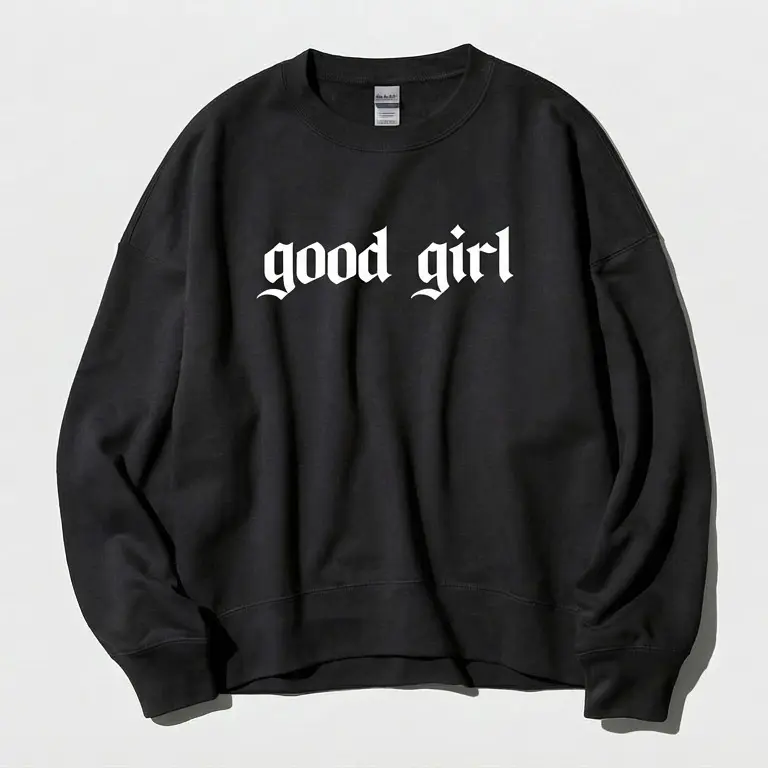 Good Girl Romance Club Graphic Printed Sweatshirts, Book Lover Unhinged Sweatshirts, Women's Sweatshirt Casual Print Long Sleeve Round Neck Pullover for Daily Wear, Ladies Clothing Fall & Winter Fashion Unisex Sweatshirts