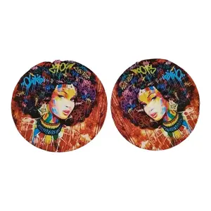 Twisted Look Wooden Hoops for Women - Fashion Accessory