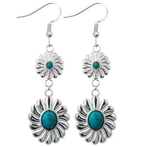 Blue Mesa Earrings | Flower Turquoise Western Earrings