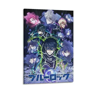 Blue Lock Poster for Bedroom Aesthetic Canvas Wall Art Living Room Posters Painting Picture Print Modern Family Decor Artist Bathroom Poster