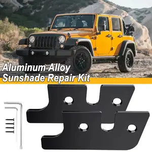 Jeep Aluminum Alloy Sun Visor Repair Kit, Durable Metal Material, Essential Car Accessory, Easy Installation, Reliable Performance