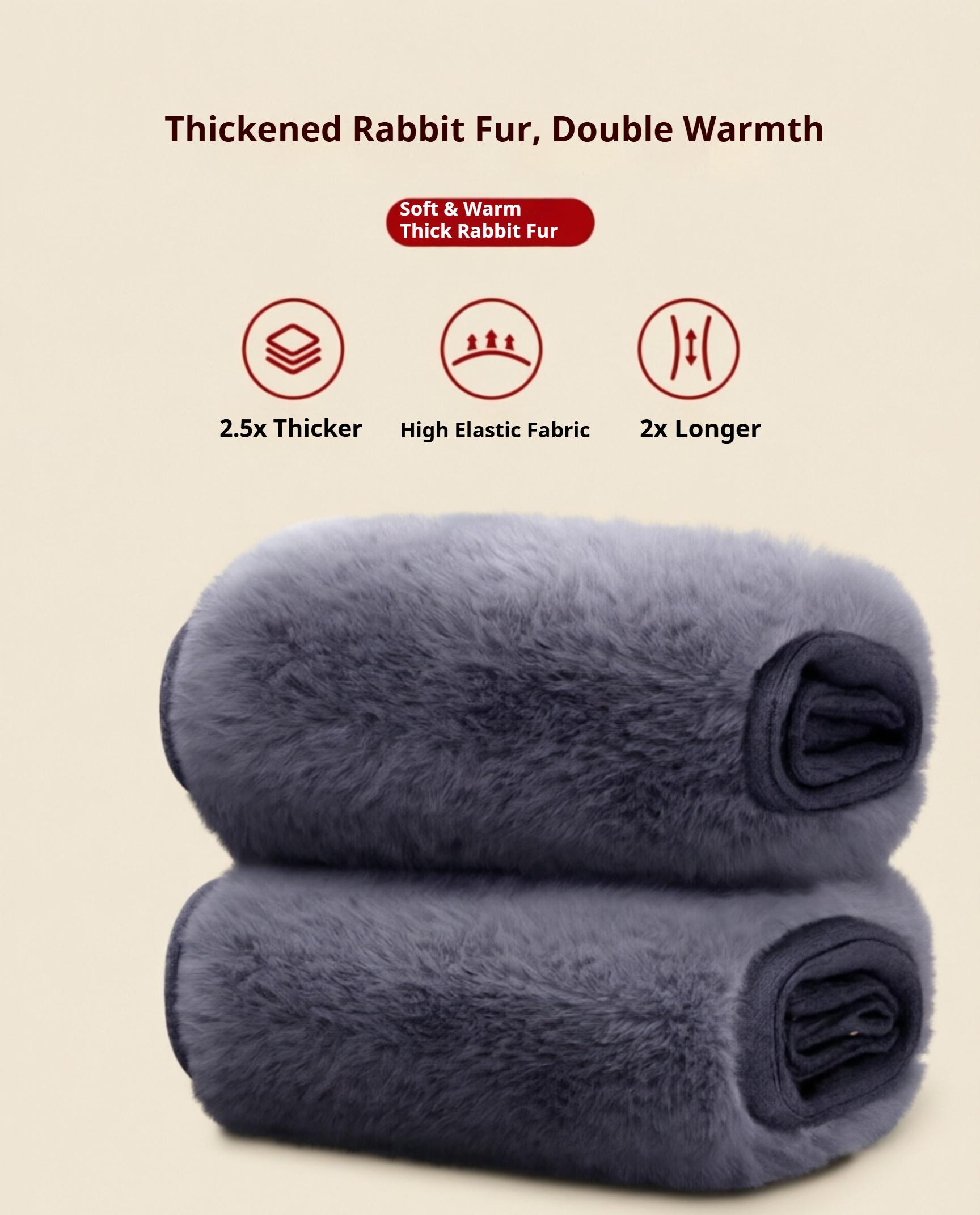 Extra-Long Fleece-Lined Thermal Leg & Knee Warmers - Non-Slip, Thickened Sports Protective Gear for Winter Sports, Cold-Related Joint Discomfort Relief