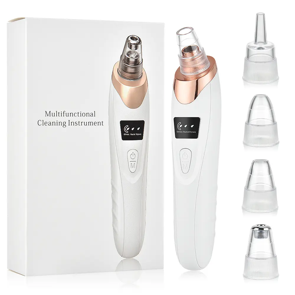 Blackhead Remover Pore Vacuum | USB Rechargeable Electric Facial Pore Cleaner | Comedone Extractor Skin Care Tool