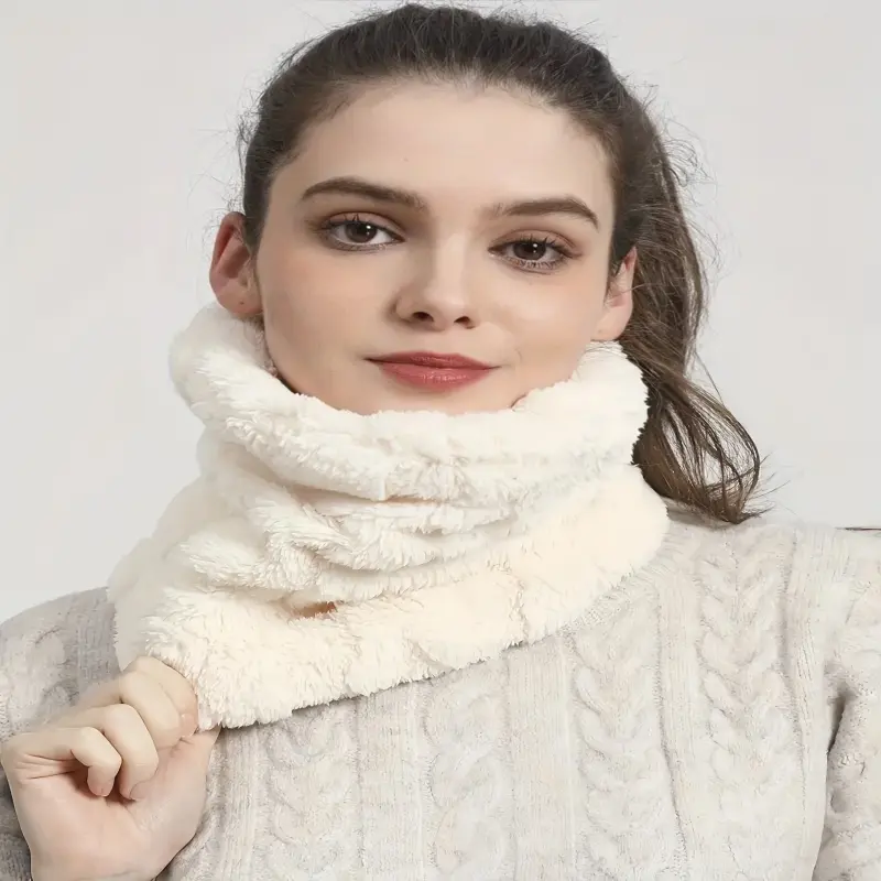 Winter Fleece Scarf for Men & Women, Warm Soft Face Covering, Windproof Dust-Proof Neck Warmer, Ideal for Outdoor Activities