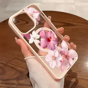 Premium Magnetic Phone Cases for iPhone11/12/13/14/15/16//17/Air/promax/Plus Beautiful Petals Slowly Blooming y2k cased MagSafe Ready, Anti-Fall, Springtok and Ultra-Thin Design | Perfect for Everyday Use Screen Protector Resistance