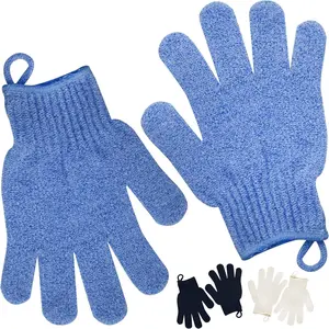 Exfoliating Glove - Body Scrub for Smooth and Soft Skin - Body Exfoliator for Ingrown Hair Dead Skin Remover and Itchy and Flaky Skin - Scrubber Shower Accessories 1 Pair Glove Mens Stocking Stuffer