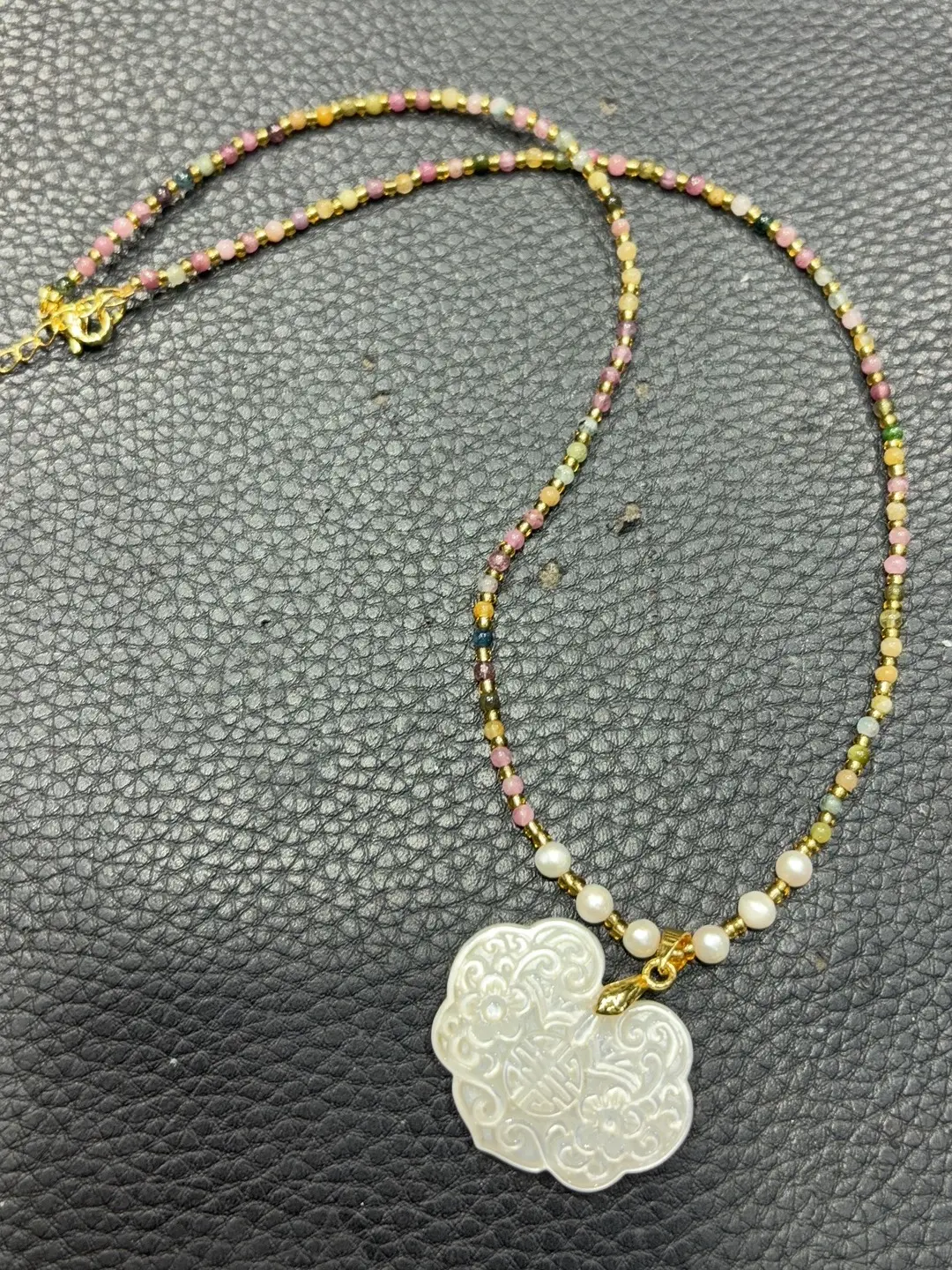 Wen(13736)gc.Tourmaline necklace