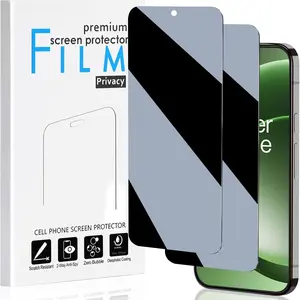 for  15R  Screen Protector, Anti-Scratch, Fingerprint Unlock, Anti-Spy Tempered Glass Screen Protector, Case Friendly, Bubble Free (2 PACK)