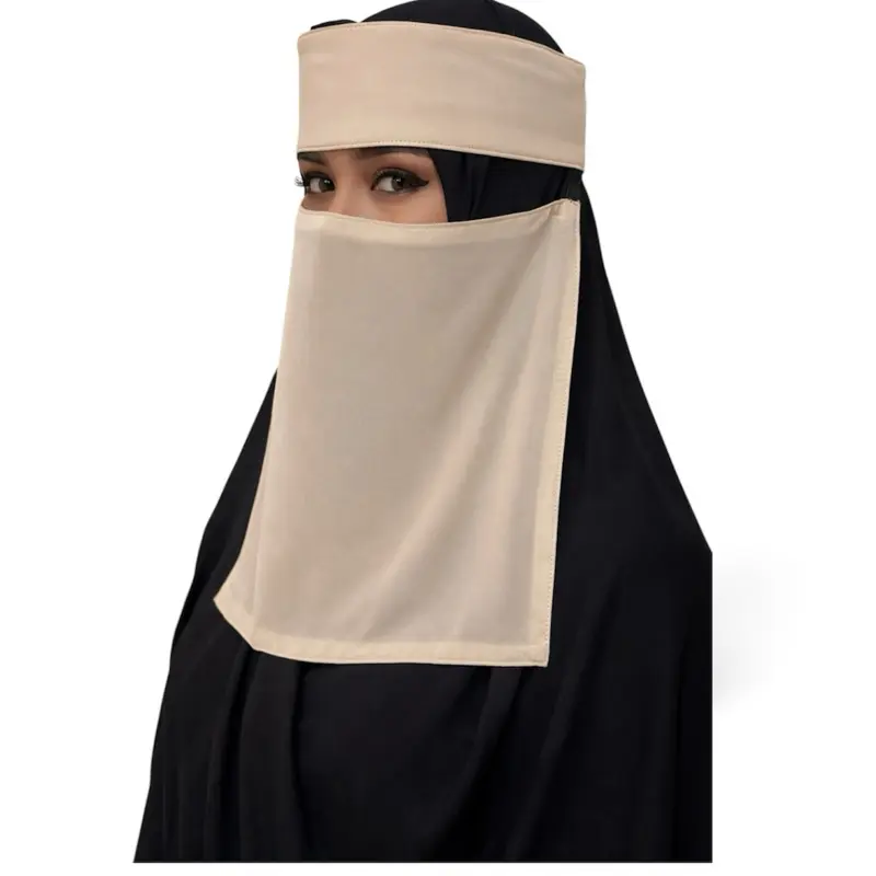 Reversible Dual-Shade Modest Fashion Niqabs - Black on 1 Side, Colored on the Other