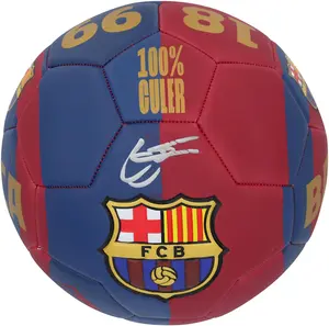 Gavi FC Barcelona Autographed Red & Blue Logo Soccer Ball - Fanatics Authentic Certified