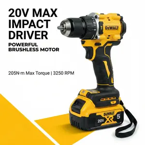 DCF805 20V Brushless Impact Driver Kit With Battery And Charger overheat protection utility cart