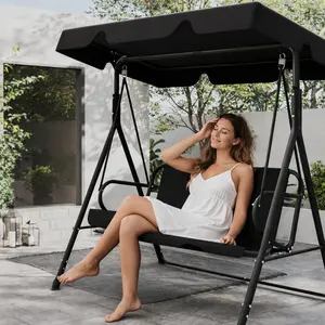 Outdoor Swing for Adults with Canopy – Heavy Duty Patio Swing Set for Backyard, Garden & Lawn