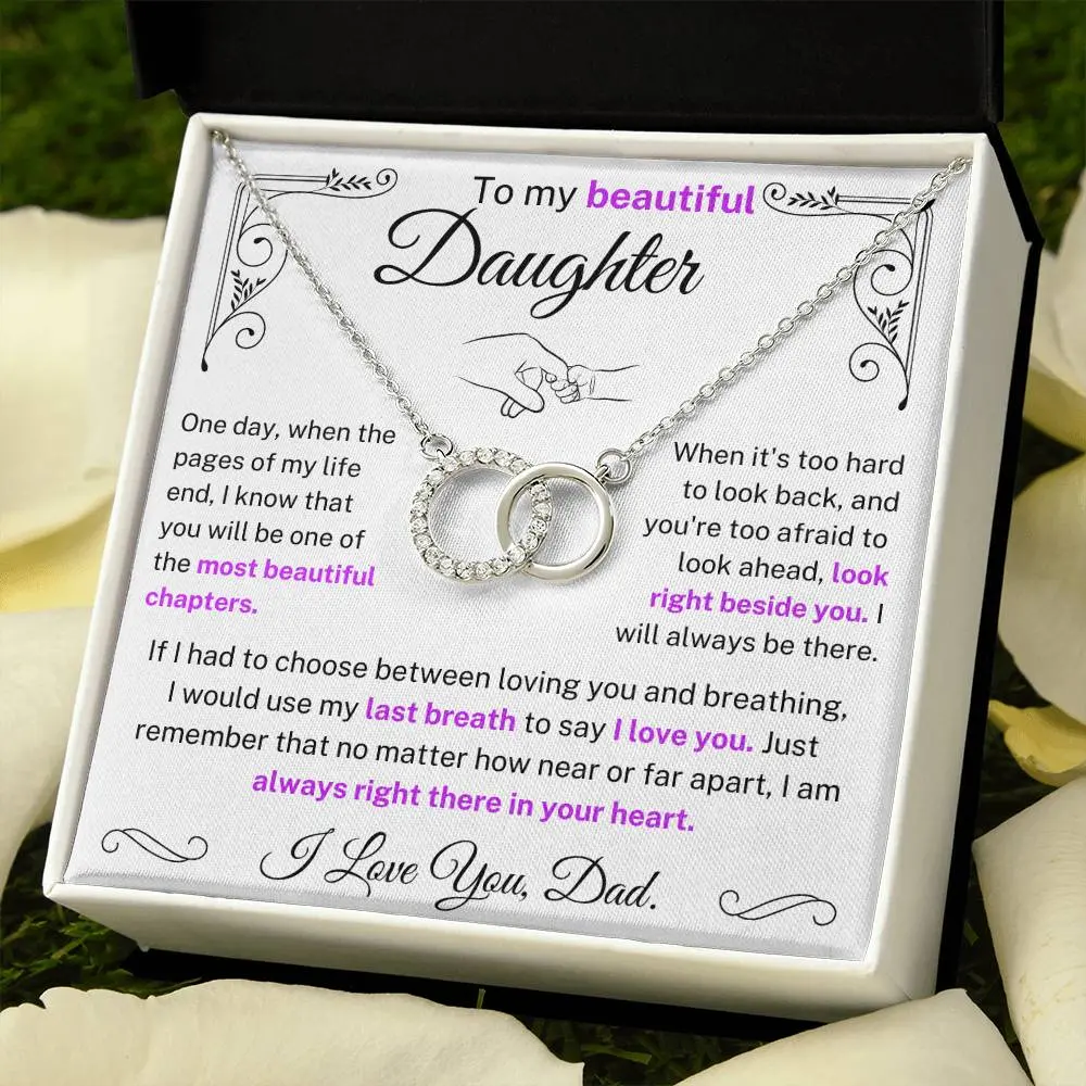 Daughter Necklace Gift from Dad, To My Beautiful Daughter Jewelry, Inspirational Love Necklace, Father Daughter Gift, Meaningful Keepsake