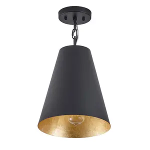 1-Light Black Industrial Metal Lamp Ceiling Lighting Pendant Lighting