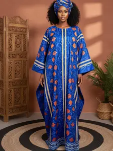 Rich Aunty Bazin Boubou | Effortless Luxury African Kaftan/Boho Long Sleeve Kaftan dress| Rich Aunty Style/bazin/boubou/kaftan/frican dress/Senegalese dress/bubu/Wedding guest/Eid/ceremony/formal wear/plus size