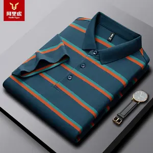 Slim-fit embroidered short-sleeve regular fit casual fashion men's middle-aged business polo shirt