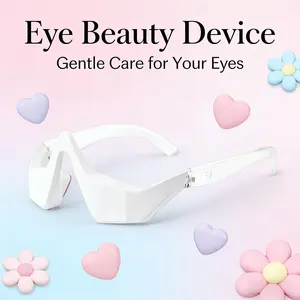 3D Eye Massager,Under-Eye Red Light Device, Red Light Glasses Microcurrent Eye Massager Red Light Eye Mask for Eye Bags Dark Circles Puffiness Wrinkles Fine Lines