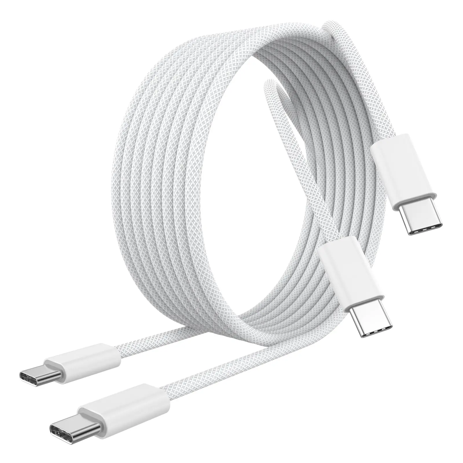 [MFi Certified] iPhone 17 16 15 Charger Cord 6FT, 2 Pack 60W USB C to USB C Charging Cable Cord Long for iPhone 17/17 Pro/17 Pro Max/Air/16/16 Pro/16 Pro Max/15/15 Pro Max, iPad Pro/Air/Mini, White