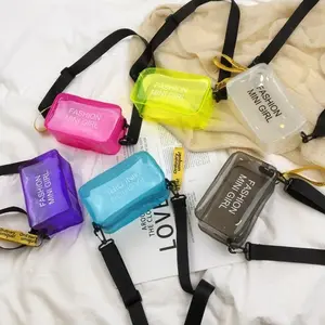 Summer Trendy Transparent Bag, Candy Color Jelly Fashion Chic Crossbody Bag, Single Shoulder Bag, Stylish and Unique Design