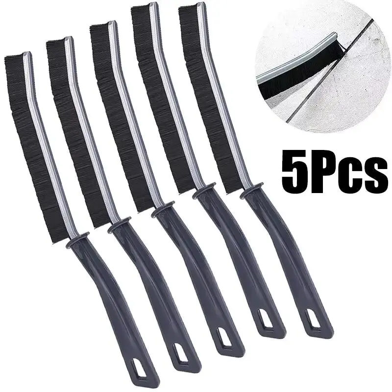 GrimeBuster™ 5-Piece Crevice Cleaning Brush Set – Heavy-Duty Gap & Grout Cleaner with Hard Bristles