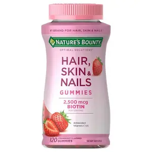 Nature's Bounty Hair, Skin & Nails Gummies with Biotin - Strawberry - 120ct