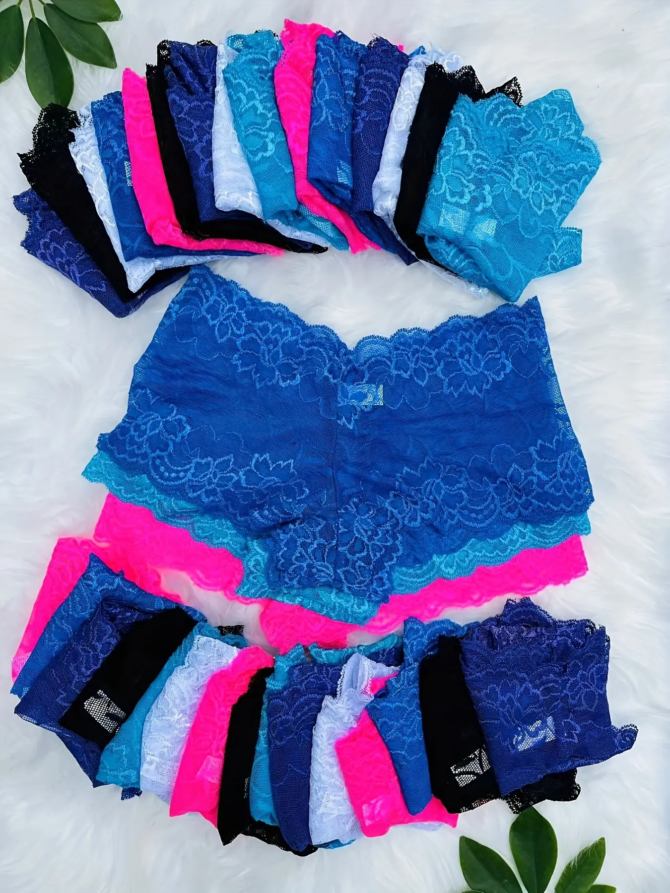3PCS New Boyshorts Women Underwear Lace Transparent Floral Boxers Solid Color Perspective Shorts Female Breathablle Soft Lingerie