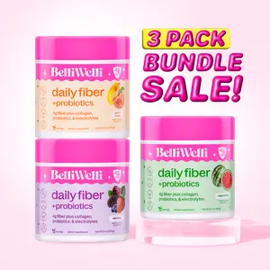 Special 3 Tub Bundle- BelliWelli Daily Fiber + Probiotics + Collagen Healthcare Fitness