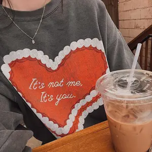 It's not me, its you Crewneck, anti vday single valentines shirt, trendy aesthetic valentines graphic sweatshirt