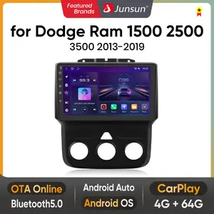 Junsun Car Radio Stereo for Dodge Ram 2013 2014 2015 2016 2017 2018 2019 1500 2500 3500 Built in Carplay Android 13 multimedia video player Wireless Carplay Auto GPS navigation Dashboard Truck