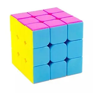 2 Packs of 3x3x3 Speed Cube Puzzle with Vivid Colors Eco-friendly ABS Material Superb Rotation Kids Memory Enhancement Toy